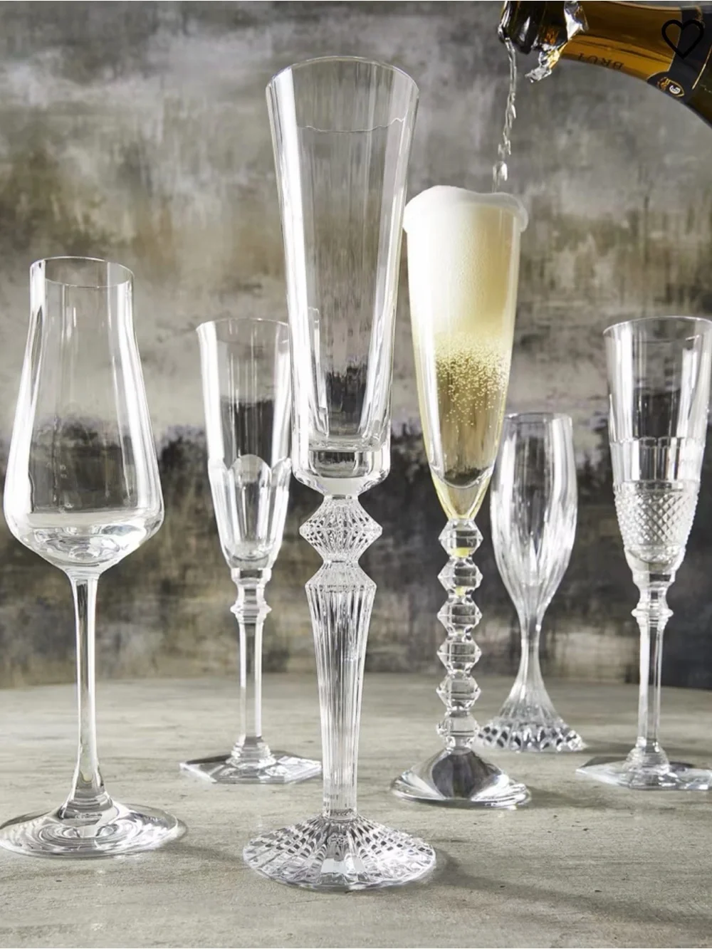 Baccarat Red Gift Box with Clear Crystal Stemware Assortment